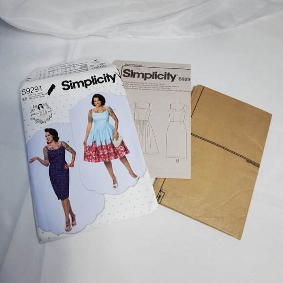Simplicity S9291 Womens Sewing Pattern E5 Size 14-22 Misses Princess Seam Dress - Picture 5 of 7